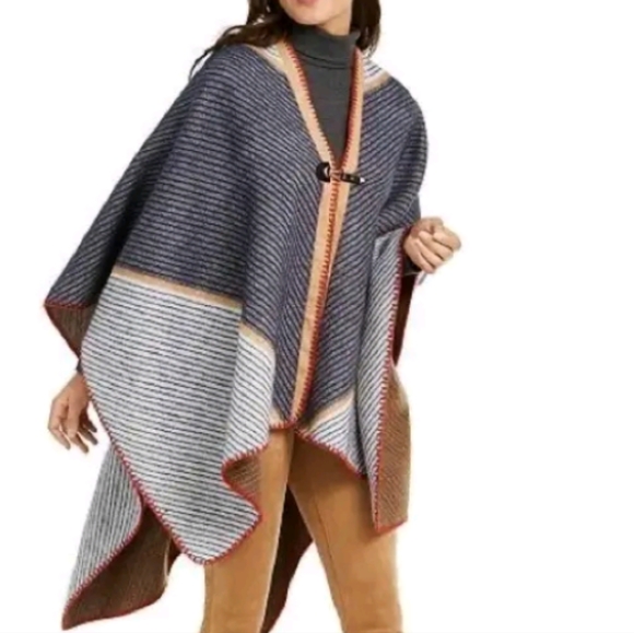 🆕Vince Camuto Topper Peacoat Shawl NWOT Fall Autumn Wardrobe - Picture 5 of 5